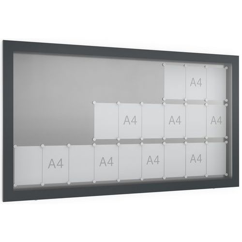 Vitrine D'affichage Gg27 - Murale - Anthracite - 27 Feuilles