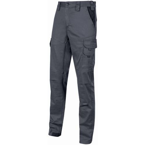 U Power - Pantalon de travail GUAPO GREY IRON M - Gris - 245 g/m² - Confort et Durabilité