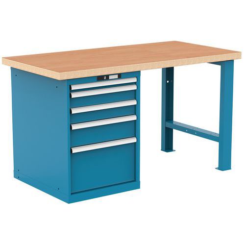 Ã‰tablis Bleu Clair 1500x750x840 Cap. 1500kg Et 5 Tir. 75kg