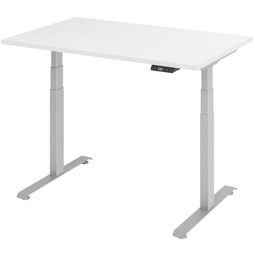 Bureau Électrique 120x80cm Blanc/gris
