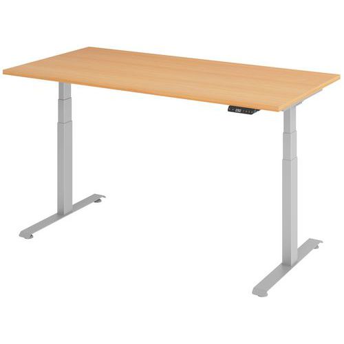 Bureau Électrique 160x80cm Hêtre/gris