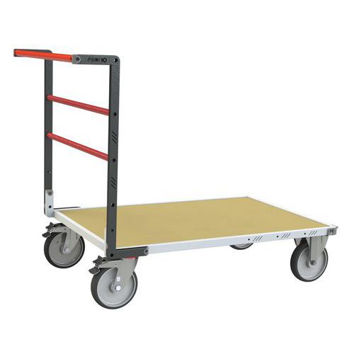 Fimm - Chariot de manutention industriel dossier fixe plateau bois - 600 kg - 1030 mm hauteur - 1310 mm longueur - Éco-responsable