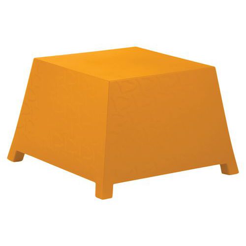 Qui est Paul - Table basse Raffy Orange - Polyéthylène - 42x42x35 cm - Design Moderne