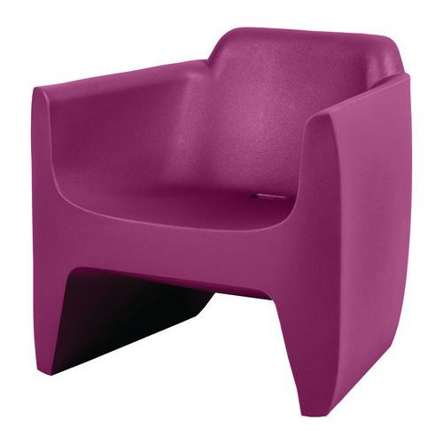 Qui est Paul - Fauteuil Translation Violet Recyclé 30% - Usage Collectivité - Intérieur/Extérieur - Design Durable