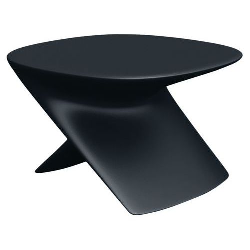 Qui est Paul - Table basse Ublo anthracite - Polyéthylène - Piétement en X - 61.5 cm - Mobilier d'extérieur