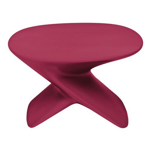 Qui est Paul - Table basse Ublo Rouge - Polyéthylène - Piétement En X - 61.5 cm - Design Moderne
