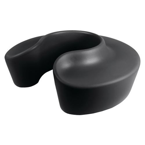 Qui est Paul - Banc Sardana Noir RAL 9004 - Polyéthylène Haute Densité - Usage Collectivité - Extérieur