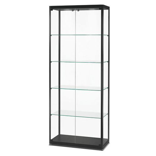 Vitrine Exposition Haute - 80 X 40 X 200 Cm Noir