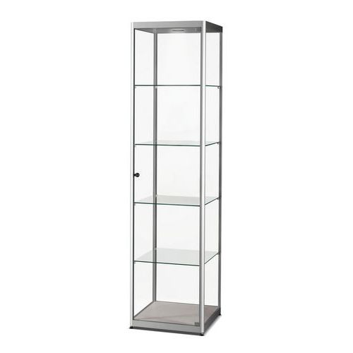 Vitrine Exposition Colonne - 50 X 50 X 200 Cm Argent