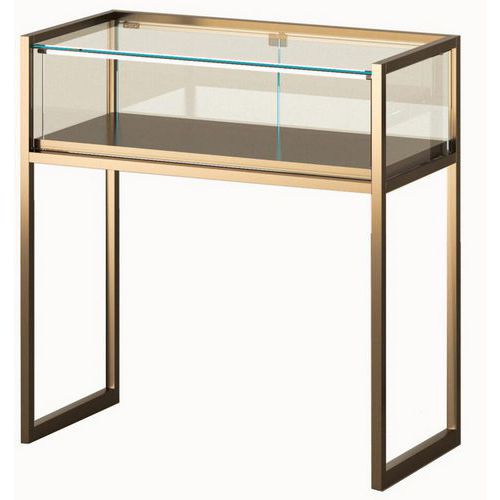 Vitrine Exposition Sur Pieds - 95x45x95 Cm - Bronze