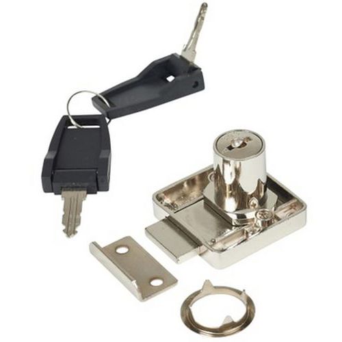 Serrure Tiroir - Entrouvrant 3 19x22mm Chromé