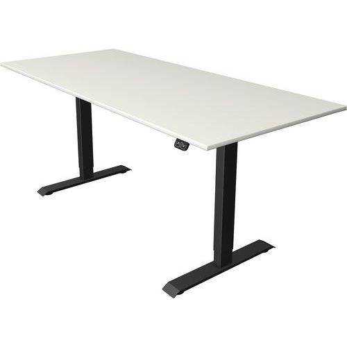 Kerkmann - Bureau réglable Move1 - L180xP80cm Blanc/Anthracite - Mémoire Hauteur 74-123cm - Éco-responsable