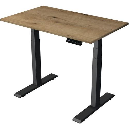 Kerkmann - Bureau électrique Move 2 L1000xP600 Chêne/Anthracite - Réglable en hauteur 63-127cm - Télétravail