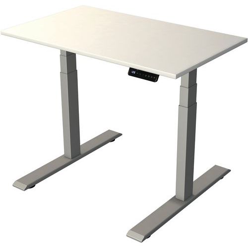 Bureau Règlable Move2silverl100xp60xh63-127cm Blanc/argent