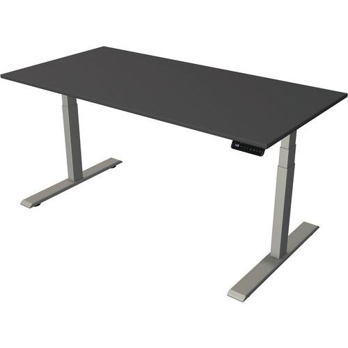 Bureau Règlable Move2 Silver L160xp80xh63-127cm Anthr/argent