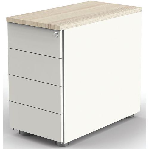 Caisson D'appoint - Form4 430x800x720-760 Mm Blanc/érable