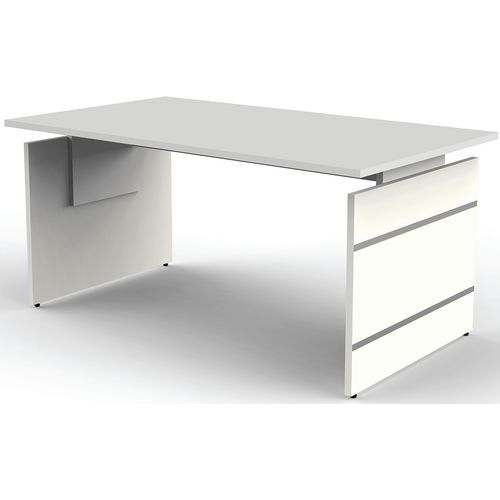 Kerkmann - Bureau réglable Form 4 - L160xP80cm, Gris Clair - Hauteur réglable 68-76cm - Éco-responsable