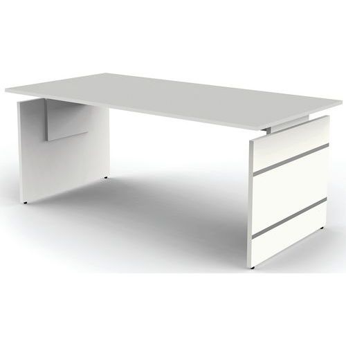 Kerkmann - Bureau droit Form 4 réglable L180xP80cm Gris clair - Hauteur 68-76cm - Charge 75kg - Éco-responsable