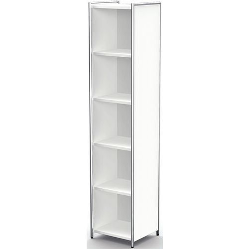Armoire Artline L 410 X P 380 X H 1850 Mm 5 Étagères Blanc