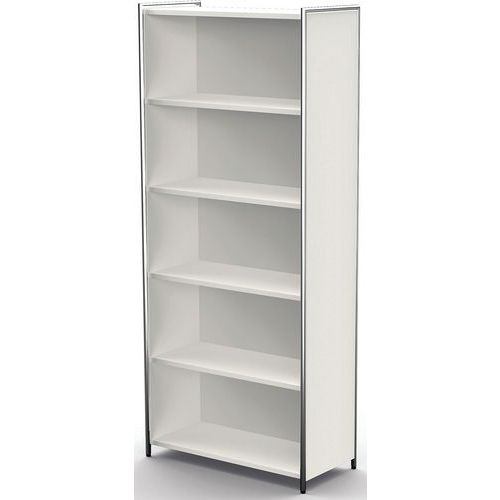 Armoire Artline L 800 X P 380 X H 1850 Mm 5 Étagères Blanc
