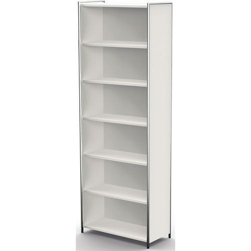 Armoire Large Artline 800 X 380 X 2200 Mm 6 Étagères Blanc