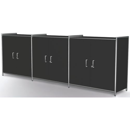 Buffet Artline Large Porte 2360x380x780 Mm 2 Ã‰tagères Anthr.