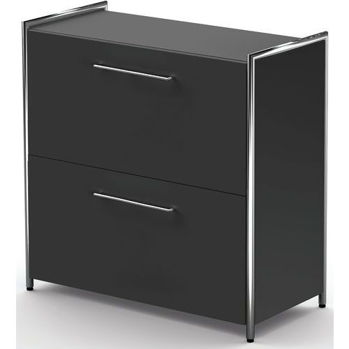 Buffet Artline Large 2 Tiroirs L800xp380xh780 Mm Anthracite
