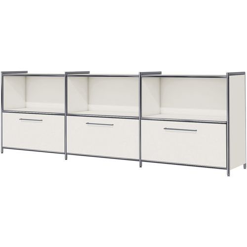 Buffet Artline Large 1 Tiroir 2 Buffets D'appoint Blanc