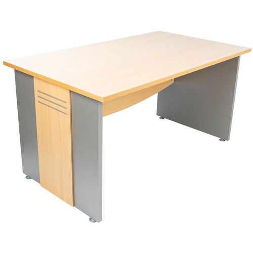 Bureau Pieds Panneaux Mélamine Longueur 140 Cm T.1316