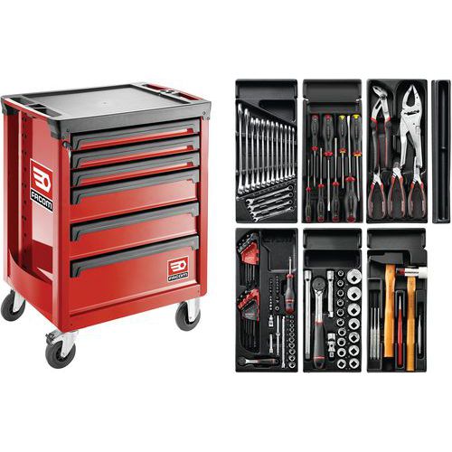 Facom 1 Composition V5 Avec Servante Roll à 6 Tirroirs - Facom Facom