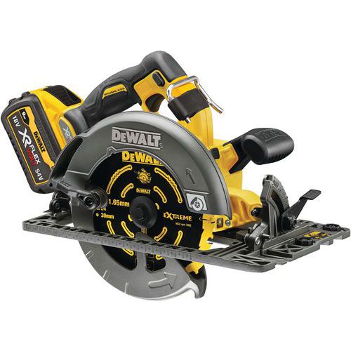 Dewalt - Scie Circulaire XR Flexvolt 54V 3Ah Li-Ion - Lame 190mm - Pour Rail - Puissante et Précise