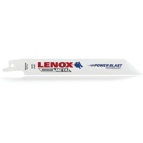 Lenox - Lame de Scie Sabre B618R - 152mm 18 Dents - Bi-métal Power Blast - Coupe Métal Fin et Moyen