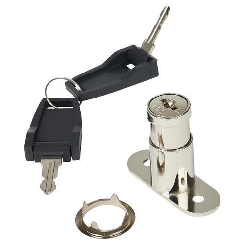 Ironmongery - Serrure à pression chromée 18x23mm - Entrouvrant Gris - Idéal pour portes fines