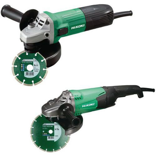 Hitachi 1 Pack 2 Meuleuses Filaires Ø125mm Et Ø230mm Avec Disques