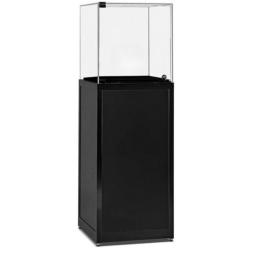 Vitrine Exposition Cloche Sur Socle - 50x50x150 Cm - Noir
