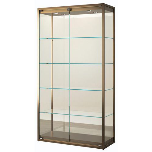 Vitrine Exposition Haute - 95x45x190 Cm - Bronze