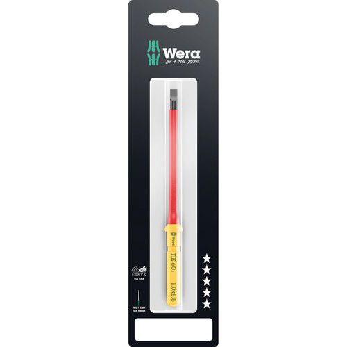 Wera - Lame isolée VDE KK VDE 60 i SB - 1x5,5x154mm - Pour vis fente - Sécurité VDE