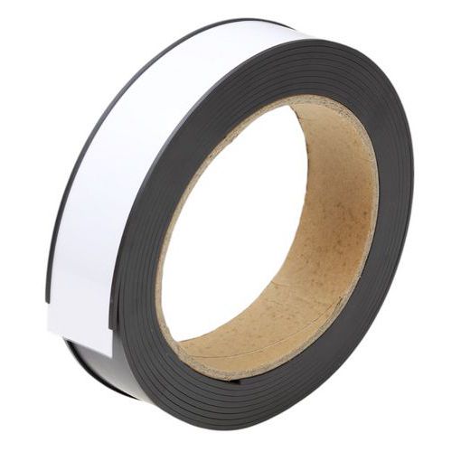 Manutan Expert - Porte-étiquette Magnétique en Rouleau 5m x 50mm Transparent - Fixation Facile sans Outils - Idéal Entrepôt et Distribution