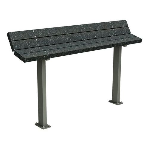 Urbemob - Banc assis debout Syrah 150 cm - Gris foncé/Gris - Aluminium - Éco-responsable - 25 ans garantie