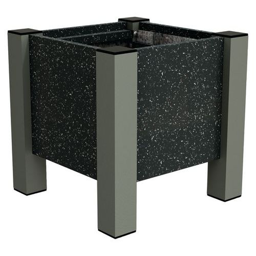 Jardinière Floralu 40 X 40 Cm Urbecosi - Ipra/alu Gris 7016