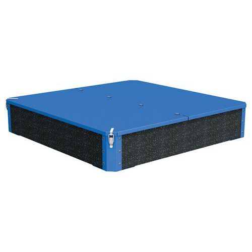 Bac Sable Arbane 120x120 Cm Couv Urbecol Ipra/alu Bleu 5015