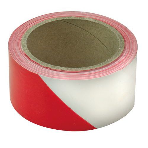 Mondelin - Ruban de signalisation Rouge/Blanc - 5cm x 100m - Sécurité Visible et Durable