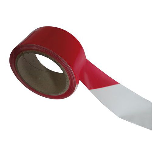Mondelin - Ruban de signalisation sécurité rouge/blanc - 5cm x 100m - Ultra résistant