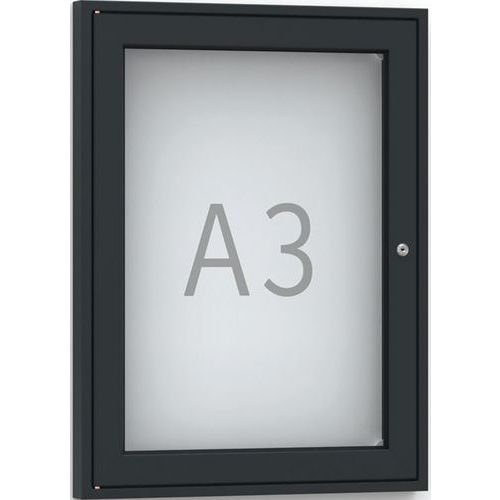Vitrine D'affichage Pn 3 Murale - Format A3 - Anthracite