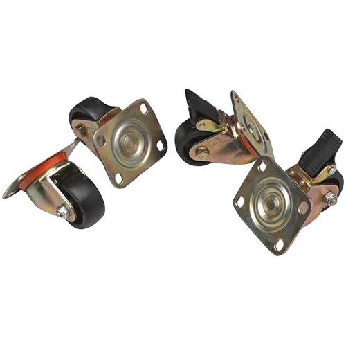 Ekivalan Kit 4 Roulettes Pour Baies 2 Avec Frein / 2 Sans