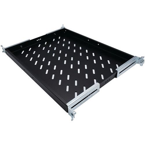 Ekivalan Etagère Fixe 1u 4 Pts Prof. 570mm (baie P800) Noir