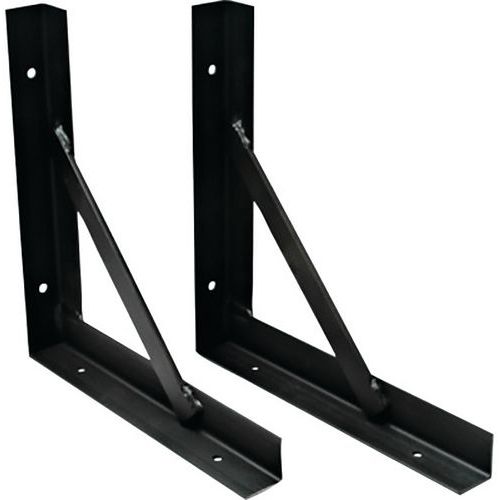 EKIVALAN Lot de 2 équerres de soutien noires pour coffret - Montants, équerres et supports de baie - Informatique et multimédia