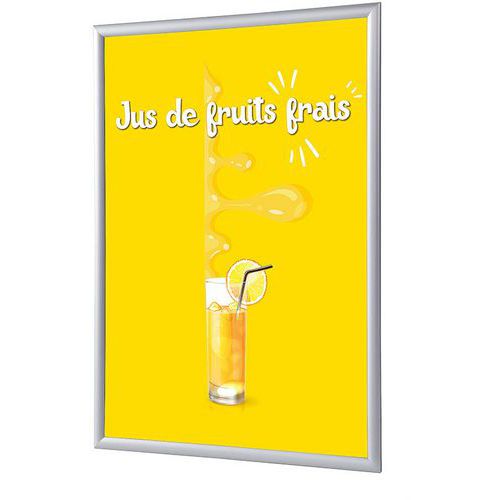 Showdown Displays - Cadre Clic-clac A1 Jus Frais Aluminium - 625x872mm - Facile à Changer