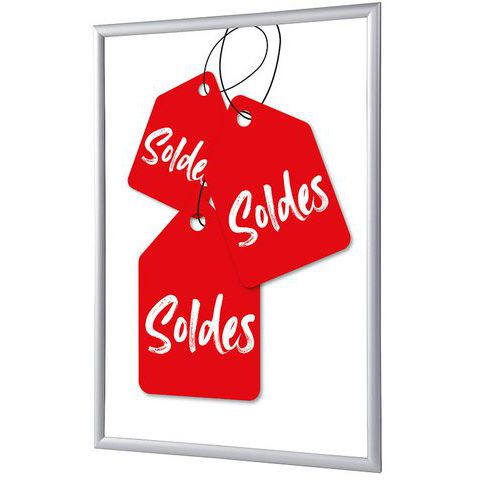 Showdown Displays - Cadre Clic-clac A1 Aluminium - 625x872mm - Vente & Affichage Facile