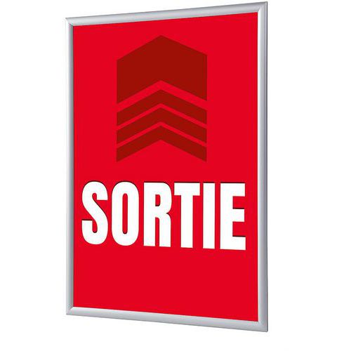 Showdown Displays - Cadre Clic-clac A1 Rouge Aluminium - 625x872mm - Ensemble Complet